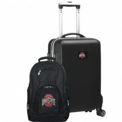 Discount - Ohio State Buckeyes Deluxe 2-Piece Backpack & Carry-On Set Black