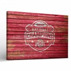 Discount - Ohio State Buckeyes Weathered Canvas Wall Art