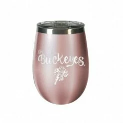 Discount - Ohio State Buckeyes 10 oz. Rose Gold Blush Wine Tumbler