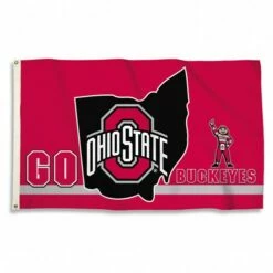 Discount - Ohio State Buckeyes 3' x 5' State Outline Flag