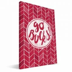 Discount - Ohio State Buckeyes 8" x 12" Geometric Canvas Print