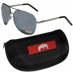 Discount - Ohio State Buckeyes Aviator Sunglasses and Zippered Carrying Case