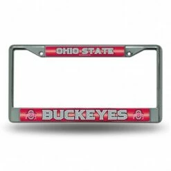 Discount - Ohio State Buckeyes Chrome Glitter License Plate Frame