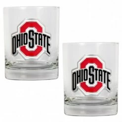 Discount - Ohio State Buckeyes College 2-Piece 14 Oz. Rocks Glass Set