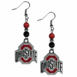 Discount - Ohio State Buckeyes Fan Bead Dangle Earrings