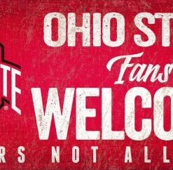 Discount - Ohio State Buckeyes Fans Welcome Wood Sign