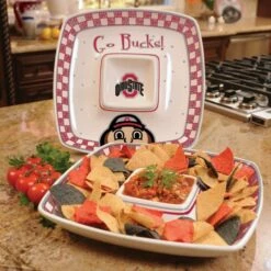 Discount - Ohio State Buckeyes Gameday Chip N Dip Dish