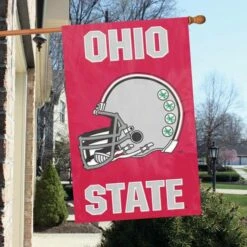 Discount - Ohio State Buckeyes - Helmet NCAA Applique 2-Sided Banner Flag