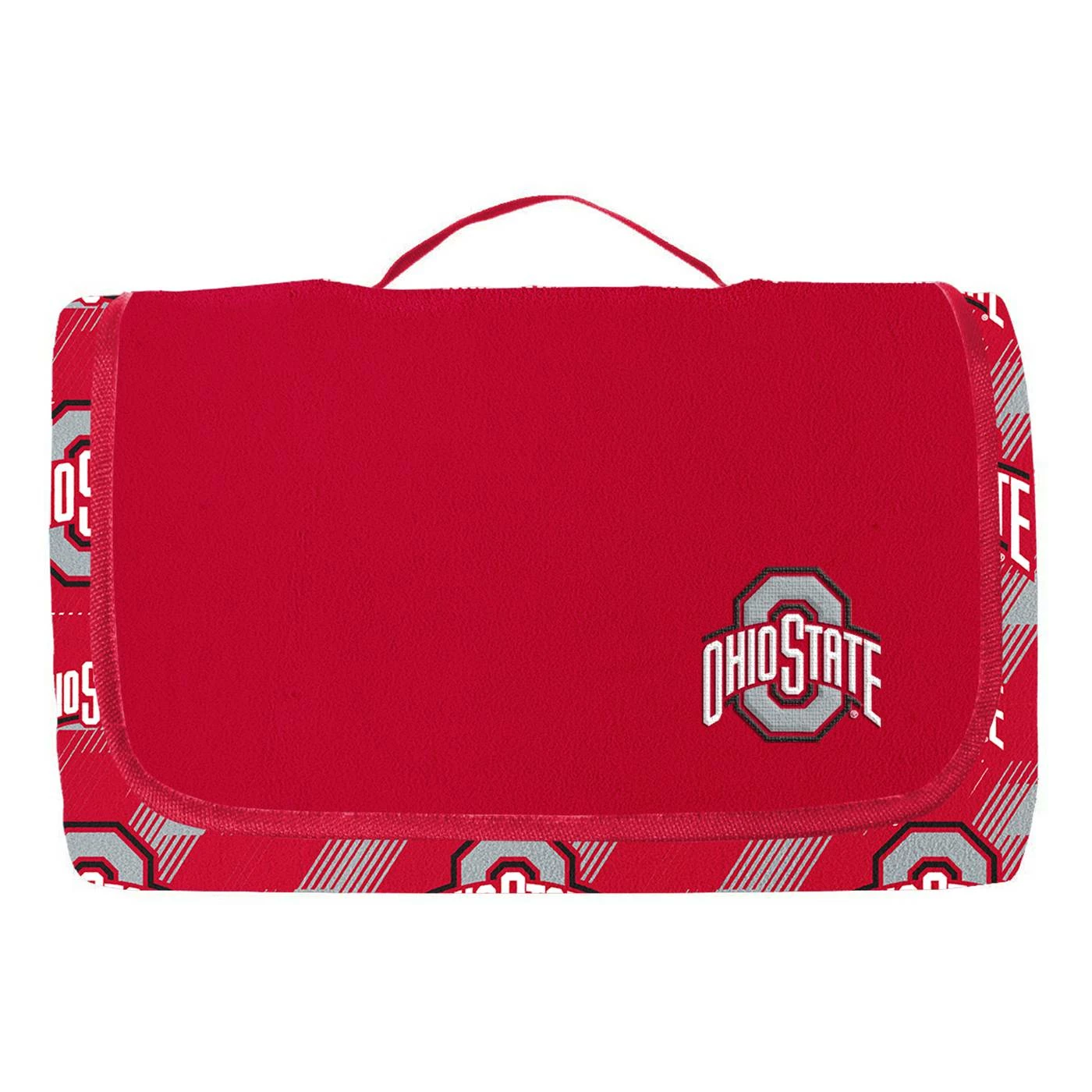 Discount - Ohio State Buckeyes Hex Stripe Picnic Blanket 2 Discount - Ohio State Buckeyes Hex Stripe Picnic Blanket - Image 2