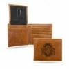 Discount - Ohio State Buckeyes Laser Engraved Brown Billfold Wallet