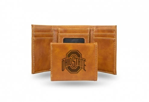 Discount - Ohio State Buckeyes Laser Engraved Brown Trifold Wallet 1 Discount - Ohio State Buckeyes Laser Engraved Brown Trifold Wallet