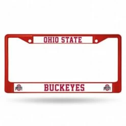 Discount - Ohio State Buckeyes Red Colored Chrome License Plate Frame