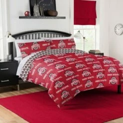 Discount - Ohio State Buckeyes Rotary Queen Bed in a Bag Set
