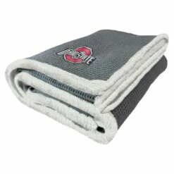 Discount - Ohio State Buckeyes Subtle Waffle Sherpa Throw Blanket