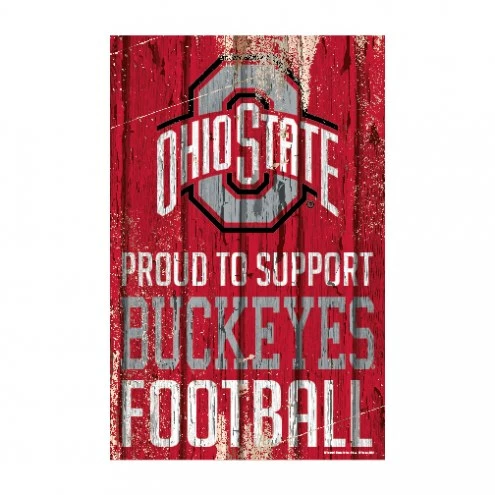 Discount - Ohio State Buckeyes Proud to Support Wood Sign 1 Discount - Ohio State Buckeyes Proud to Support Wood Sign