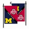 Discount - Ohio State/Michigan House Divided Garden Flag